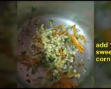 A picture of step 4 of Fried rice with spinach and pineapple.