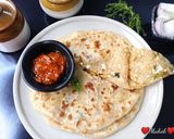 चटपटा पनीर आलू पराठा (chatpata paneer aloo paratha recipe in Hindi) रेसिपी चरण 9 फोटो