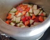 A picture of step 2 of Mix veg soup.