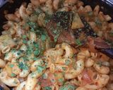 A picture of step 1 of Masala macroni.