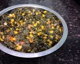 A picture of step 2 of चरोटा भाजी.