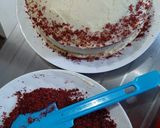 Foto langkah ke 6 dari resep Red Velvet Cheesecake (2 Telur).