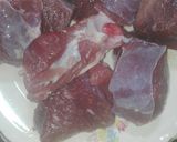 A picture of step 4 of Aaloo Gosht.