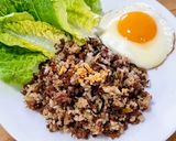 รูปขั้นตอนการทำที่ 4 ของ ข้าวผัดกะเพราคลุกเนื้อสับไข่ดาว
