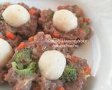 รูปขั้นตอนการทำที่ 5 ของ อาหารเด็ก หมูสับนึ่ง ufo (ลูกชิ้นปลา)