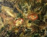 Foto langkah ke 3 dari resep Telur dadar daun singkong.