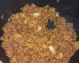 A picture of step 3 of Bolognese sauce.