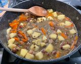 Une image de l'étape 18 de Lentilles vertes au lard, pommes fruits et carottes.