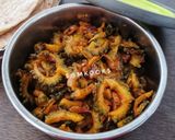 A picture of step 4 of Karela Sabzi.