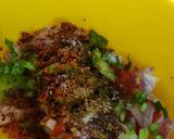 A picture of step 4 of Oats uttapam sandwich.