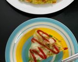 Hình bước làm 2 của món Pizza mì xúc xích chà bông