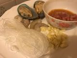 Super Healthy Cellophane noodles with shrimps mussels pork fried vegetables