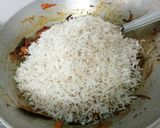 A picture of step 22 of #tiffin box# shahi veg biryani pulao.