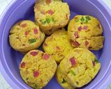 A picture of step 6 of Tutti fruitti Karachi biscuits.
