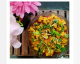 A picture of step 12 of Gobhi Matar Masala.