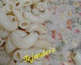 A picture of step 5 of CORN & CHEESE ELBOW PASTAIn healthy white sauce(No Maida).