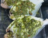 A picture of step 2 of Stuffed green masala pomfret.
