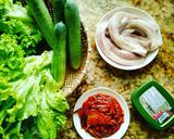 Hình bước làm 1 của món Thịt ba rọi nướng chấm sốt Hàn Quốc