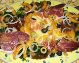 Foto del paso 1 de la receta: Ensalada de kale con cuscus, nísperos y paleta iberica