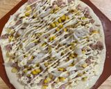 A picture of step 7 of No cheese! Tuna and corn pizza!.