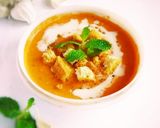 A picture of step 6 of Creamy tomato soup with bread toast.