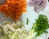A picture of step 2 of Suji  spring roll.