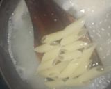 A picture of step 1 of Penne pasta 🍝.
