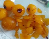 A picture of step 1 of Plum and peach sauce.