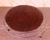 A picture of step 12 of Moist chocolate cake using table top cooker.