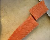 A picture of step 2 of Raw Salmon Pizza with Cheese and Nori.