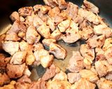 A picture of step 2 of Pork in tomatoes 🍅.