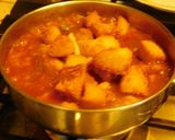 A picture of step 4 of Chili idli fry with leftover idlies.