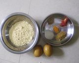 A picture of step 3 of Gujarati festive thali.