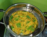 A picture of step 4 of Bharva bhindi.