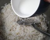 A picture of step 4 of Gur wale chawal.