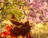 A picture of step 1 of Sambal matah the Balinese salsa.