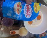 Foto langkah ke 3 dari resep Purple sweet potato Oatmeal Pie| Dragon Fruit Milk.