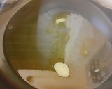 A picture of step 2 of Besan or Gur ki Burfi.