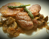 Foto del paso 12 de la receta: Solomillo de cerdo con champiñones y cebolla caramelizada