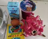 Foto langkah ke 1 dari resep Puding susu buah naga.