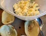 A picture of step 1 of Italian potato skins.