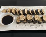 A picture of step 4 of Chicken ‘n Prawns Seaweed Rolls.