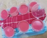 Foto langkah ke 4 dari resep Puding Susu Kedelai Merah Putih.