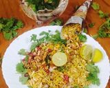 A picture of step 2 of PUFFED RICE MASALA Mixture / muri Mixture.