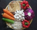 Hình bước làm 1 của món Gỏi cuốn thất sắc