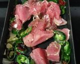 Foto langkah ke 3 dari resep Tuna Teriyaki Cabe Ijo.