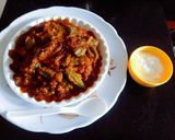 A picture of step 4 of Kathiyawadi super tasty chatpati bharva bhindi sabji.