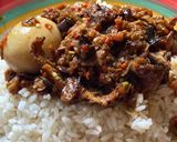 A picture of step 6 of Ofada sauce.