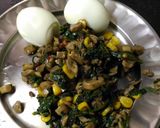 A picture of step 3 of Spinach egg open sandwich.