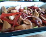 A picture of step 2 of Sig's Summer Sausage Salad.